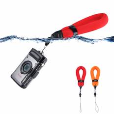 Flydende Kamera Håndledsrem 2-pak Underwater Mobiltelefon Flyderem til Olumpus TG-6 TG-5 TG-4, Nikon W300 W100 Gopro 11 10 9 8 (Rød & Orange)