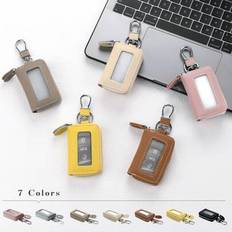 1 st Smart Key Case, PU-lädernyckelhållare, Smart Key Pouch för män/kvinnor, Flip Cover Nyckelring, Nyckelplånbok i Kohud, Smart Key, Bilnyckelväska, - Multifärgad (svart,benvit,elefantgrå,grön,gul,brun,ljusrosa,ljusblå)