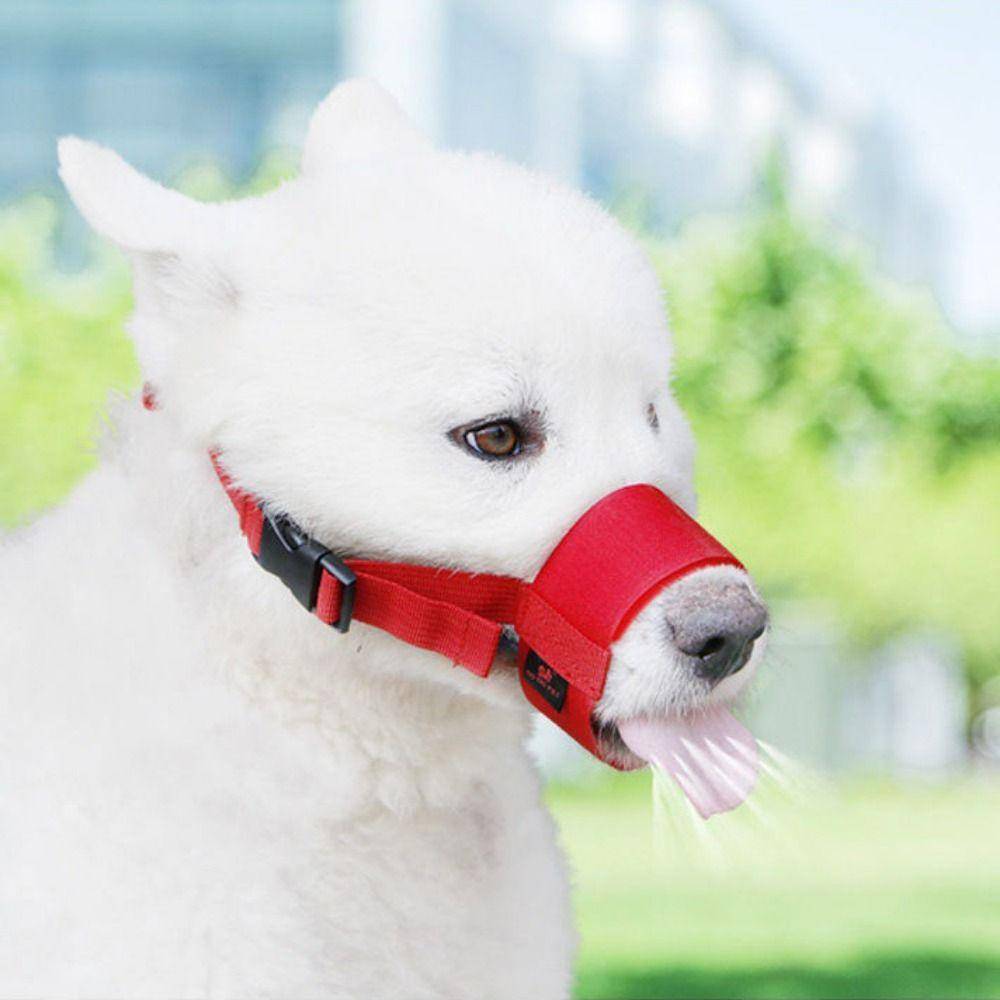 Sluta Skälla Justerbar Anti-bitande Puddel Munskydd Husdjursaccessoarer Hundmunskydd Hundremmar Mask svart