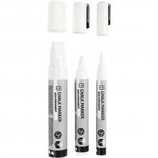 Chalkmarker - Vit - 3-pack