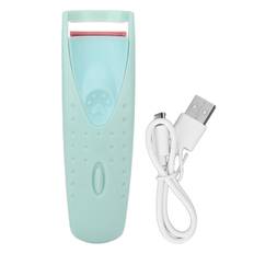 Heated Eyelash Curler Silicone Type C Charging Long Lasting Electric Eyelash Curler for Girl Cyan cyan
