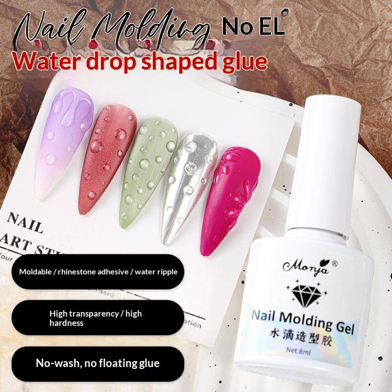 Högtransparent 3D-vattendroppe Gel-Nagelkonst för Fantastiska Långvariga Nagendesigner