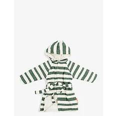 DONE BY DEER Bathrobe Gots Stripes Green 1-2Y |Grön |LENGTH:50 cm