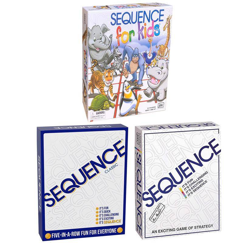 SEQUENCE Game Sequence Maze Pattern, Gobang Brädspel, Kortspel, Party, Casual Game, Schack