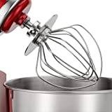 Welikekitchen diskmaskinssäker rostfritt stål visp för KitchenAid köksmaskiner med lutande motorhuvud 5KSM5THWWSS