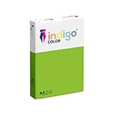 Indigo® A4 80 gsm färgat kopieringspapper multifunktionellt papper 500 ark - ljusgrön