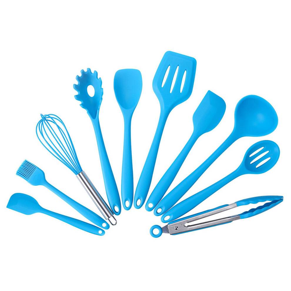 Silikone Køkkenredskaber, Let Rengørbare Køkkenredskaber Sæt til Nonstick Køkkengrej, Ridsefri Giftfri Varmebestandige Bestik, Komplet Sæt med