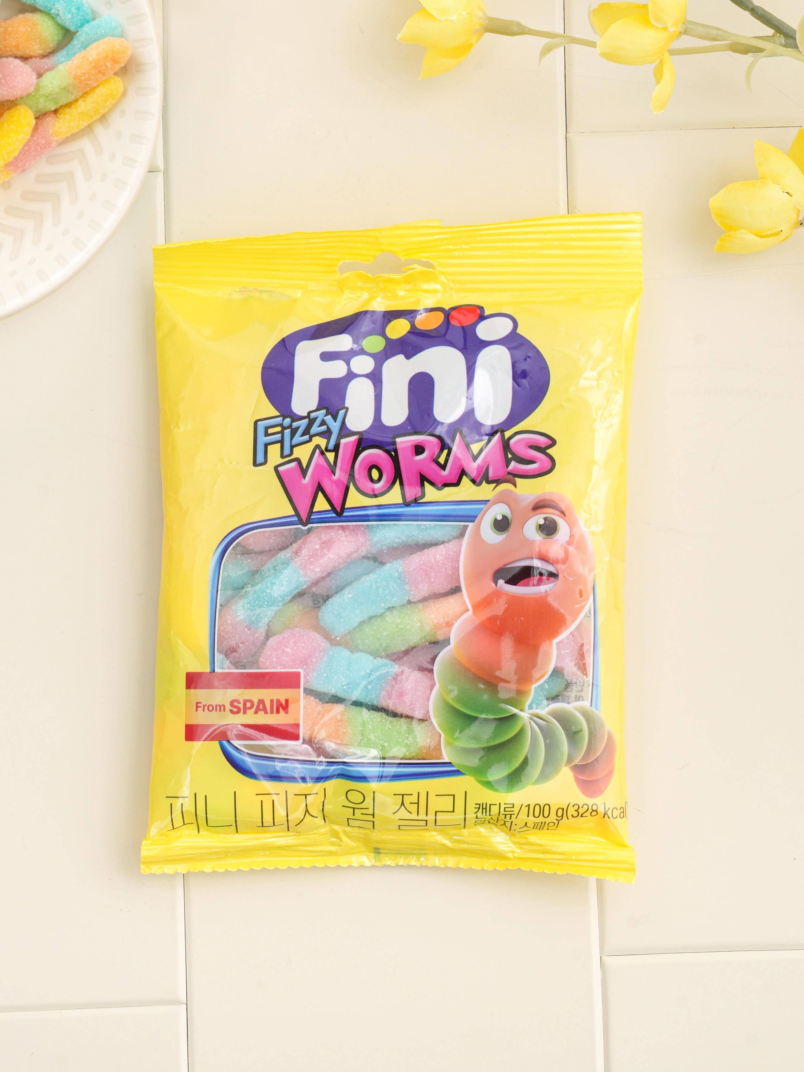 Fini Fizzy Worm Gélégodis 100g