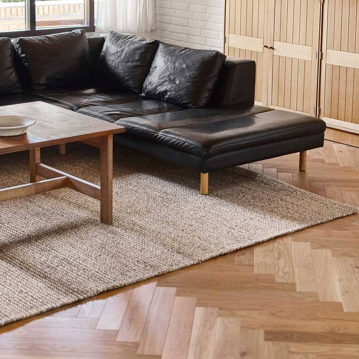 Tæppe Håndvævet Malta Beige Nature 160 x 230.