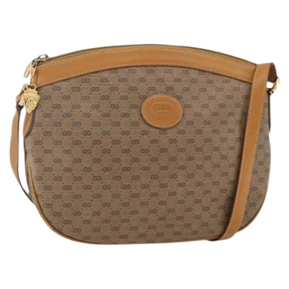 Gucci Vintage Pre-owned Vintage Micro Small GG Canvas Skuldertaske - Vintage - Dame - Beige - ONE SIZE - Uld