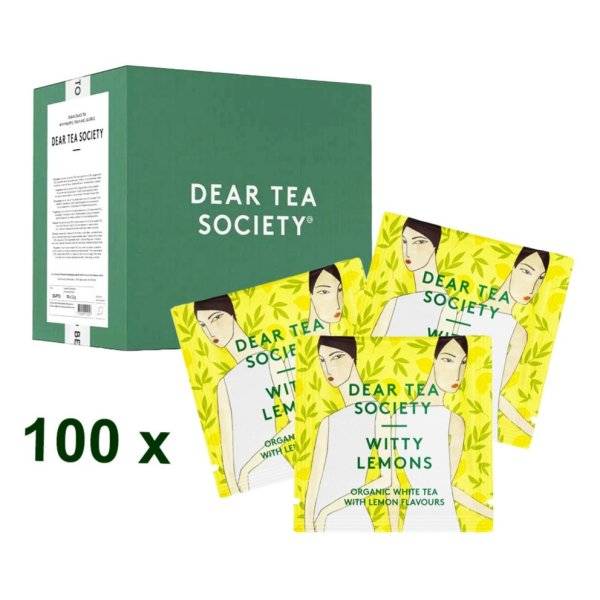 Dear Tea Society Witty Lemons ekologiskt vitt te, 100 tepåsar