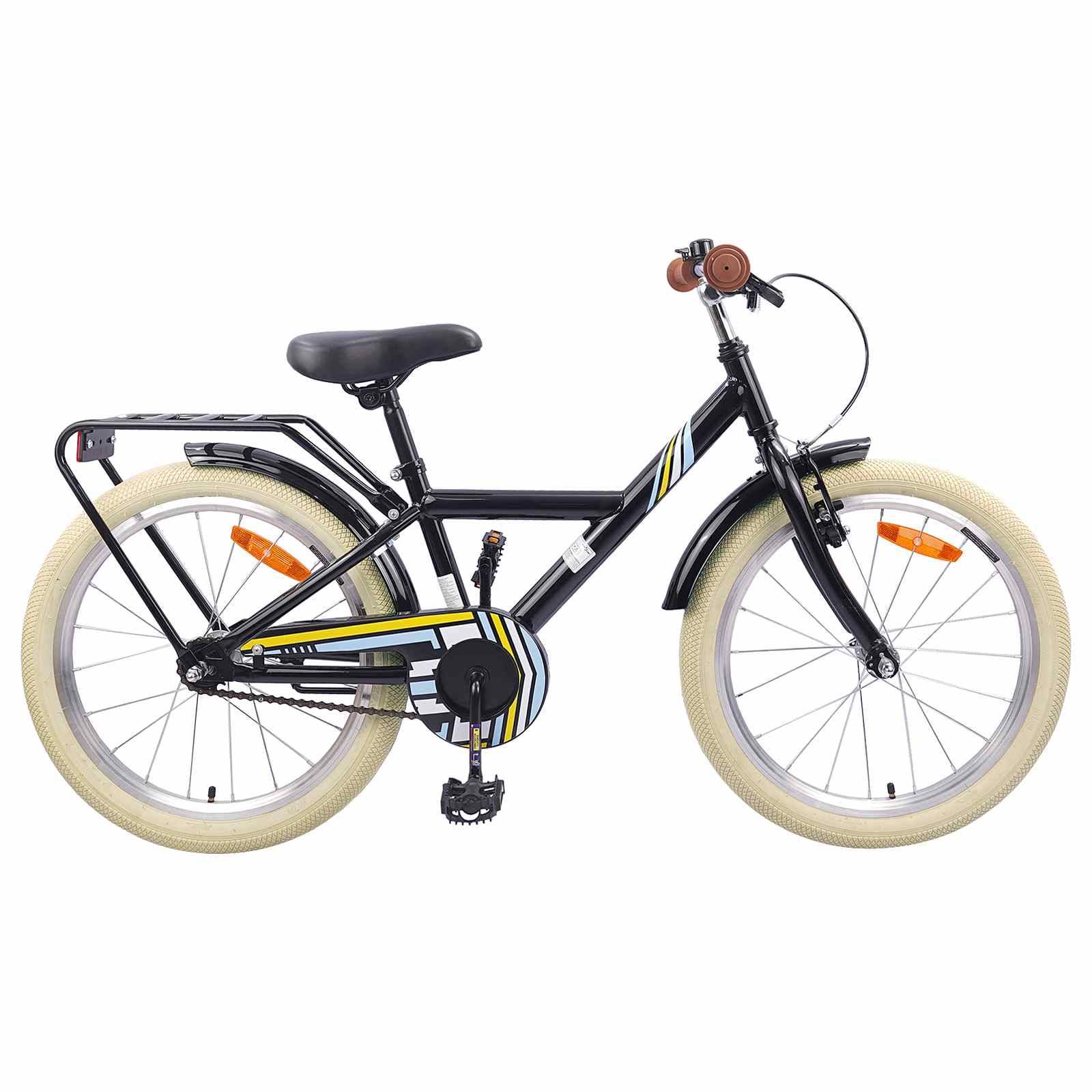 vidaXL Barncykel 20 Tum för 6-11 år gamla Svart