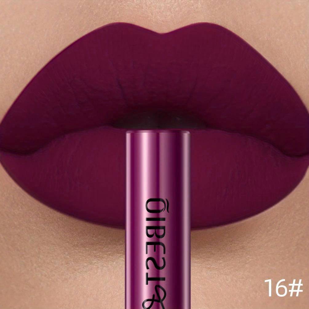 TEMU 1pc Matte Velvet Lip Gloss Lipstick Glossy Nude Sexy Red Lip Tint 24 Colors Waterproof Long Lasting Women Fashion Lips Makeup 1pc