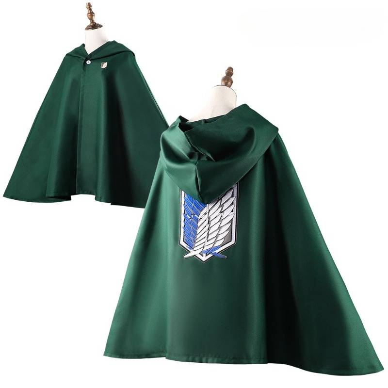 Anime Attack Cloak Shingeki No Kyojin Scouting Legion Cosplay Costume Cos Green Cape Mens Clothes Cosplay Costume Women