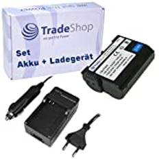 AKKU + laddare passar för Nikon 1 V1, batterihandtag MB-D11 MB-D12 MB-D14 MB-D15 MB-D17 batteriladdare MH-25 MH-25a med infochip