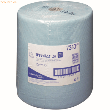Wypall Wischtücher Wypall L10 Extra+ 1-lagig 38,5x32,5cm Großrolle bla