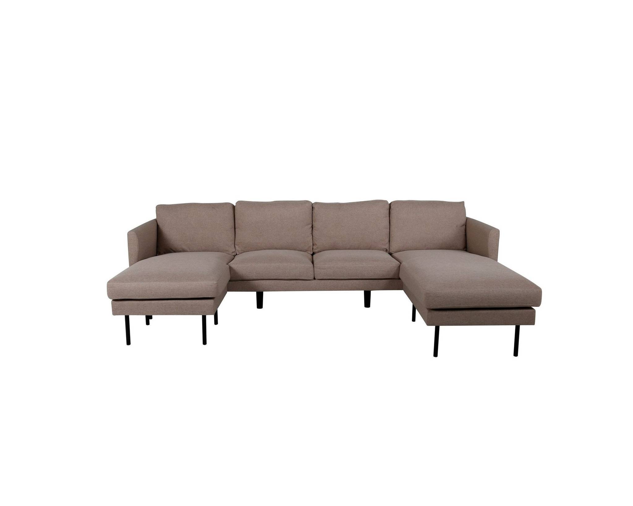 Zoom 4-sits U-sofa brown