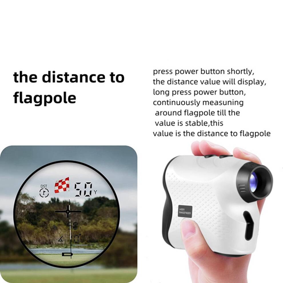 Handheld Laser Rangefinder Telescope 500m 6x Magnification Digital Rangefinder for Hunting