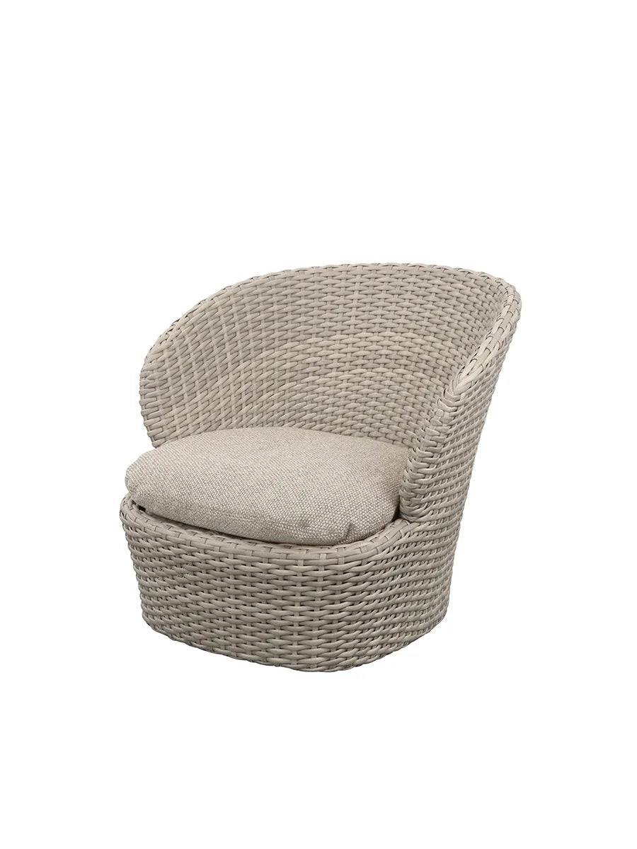 Coast Loungestol med. Swivel, sand fra Cane-line Desert Sand, Cane-line Rise - Jacobsen Plus