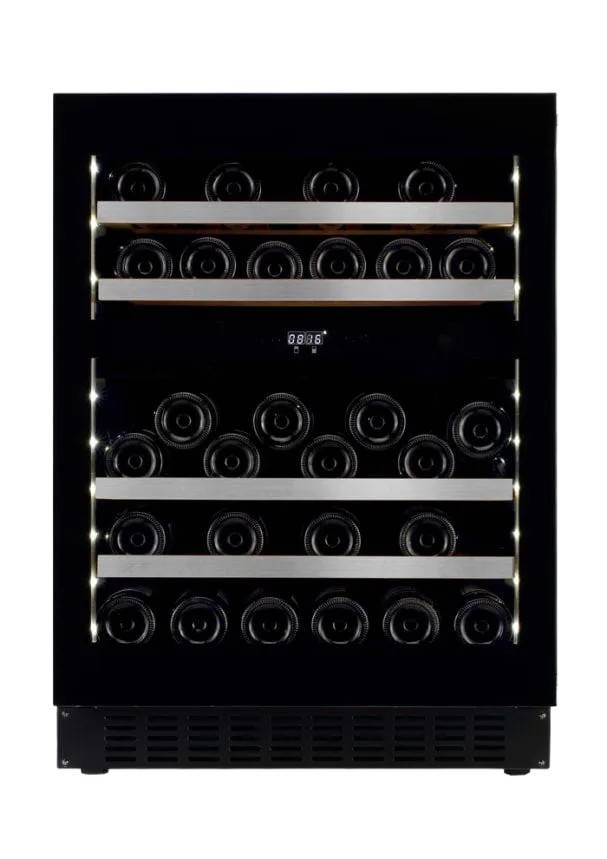 mQuvée - WineCave 60D Fullglass Black - Push/Pull