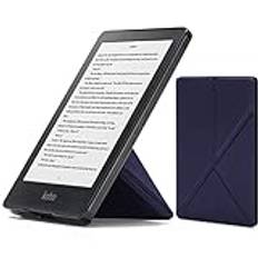 Forefront Cases Fodral för Kobo Clara HD - Vikbart Kobo Clara HD Skal med Stativ - Bleu Foncé - Tunn och Lätt, Automatisk Sömn/Väckning, Skyddande Kobo Clara HD Skal, Fodral