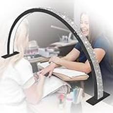 SAYEYBU Nail Art LED Lamp, Crescent Moon Light for Nail Table, Half Moon Light with Luminous Diamond, for Nail Art, Eyelash Extension, Tattooing Skin Care,Black