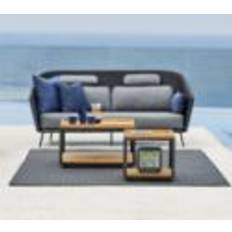 Cane-line Outdoor Level Sofabord Stor 79x79 cm - Lava Grey/Teak