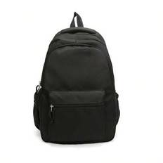 Canvas Backpack For Men, Large Capacity Bookbag, Casual Travel Rucksack Fits 15.6 Inch Laptop School Bags University Bag - Black - one-size