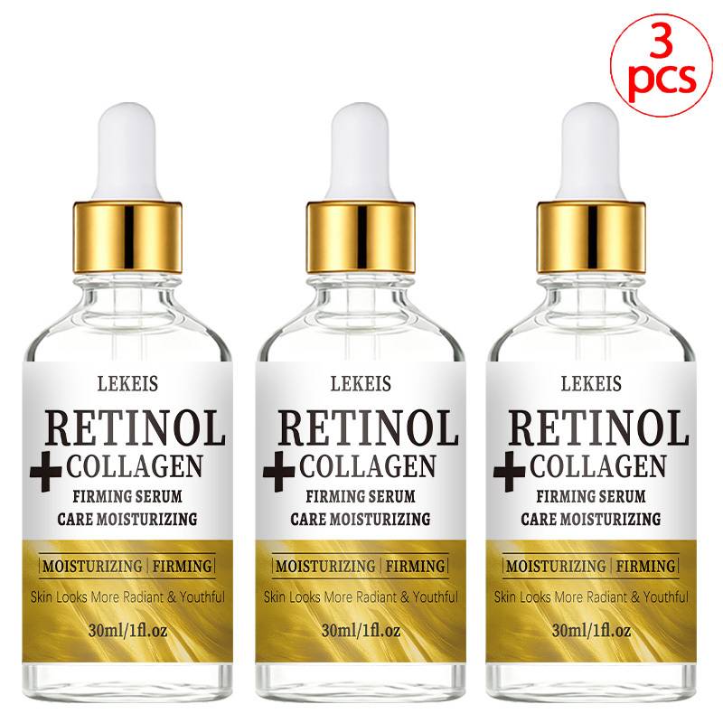 TEMU 3pcs Of Retinol Collagen Instant Firming Serum, Instantly Lifts And Tightens, Facial Wrinkles, Textures, Diminishes Signs Of Aging, A More , Enriched With Hyaluronic Acid, Collagen, Retinol