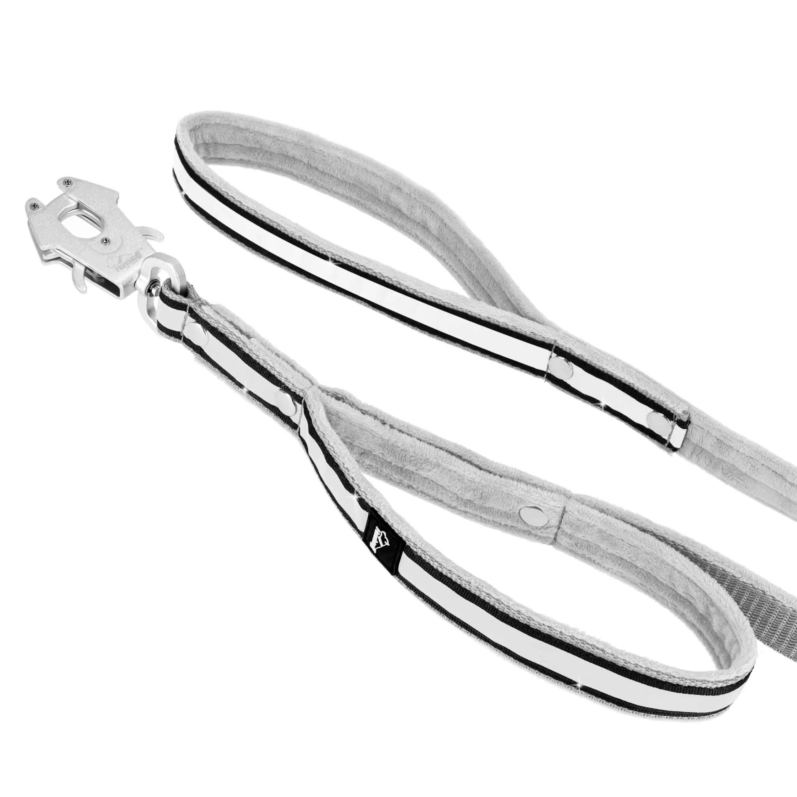 Guard Leash Safe Grått - Väktarkoppel med handtag & reflex - Default Title