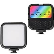 Bärbar RGB-videolampa med 70 lysdioder, kompatibel med Panasonic Lumix G100, justerbar färgtemperatur och långvarigt uppladdningsbart batteri