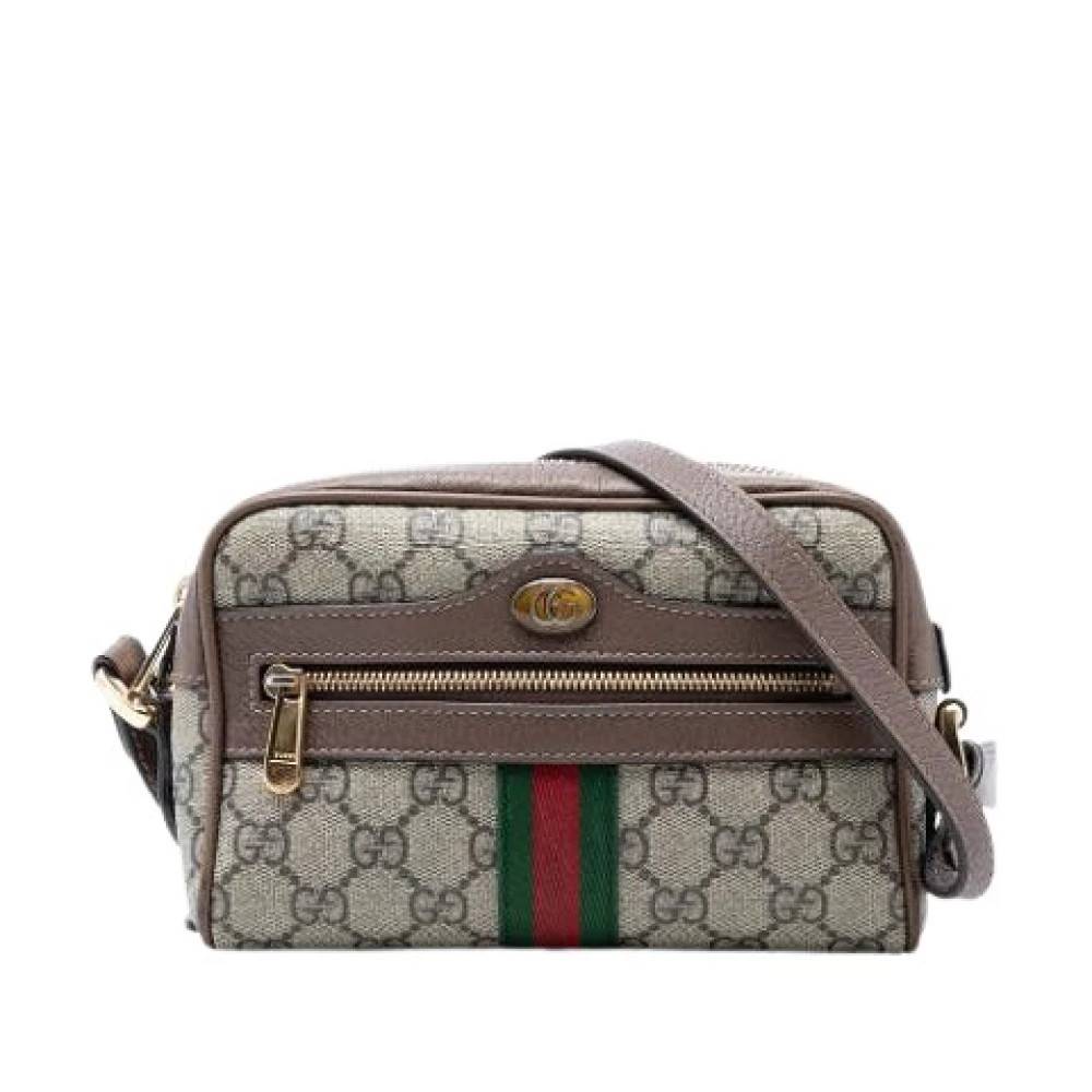 Gucci Vintage Pre-owned Ophidia Crossbody Bag - Vintage - Dame - Beige - ONE SIZE - Uld