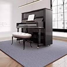 Ljudisolerad matta för piano upprätt piano matta skydd halkskydd akustiska dynor trumset matta 90 × 180 cm ljusgrå
