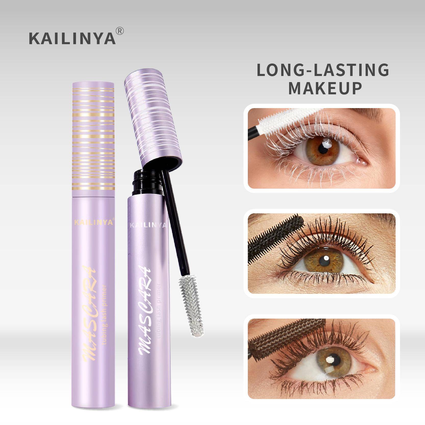 Vattentät Förlängande & Böjande Volymgivande Mascara med Kladdfri Primer beige