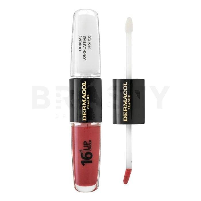 Dermacol Långvarig 16 timmars tvåfasig läppfärg och gloss 4 + 4 ml - Nyanser: 28