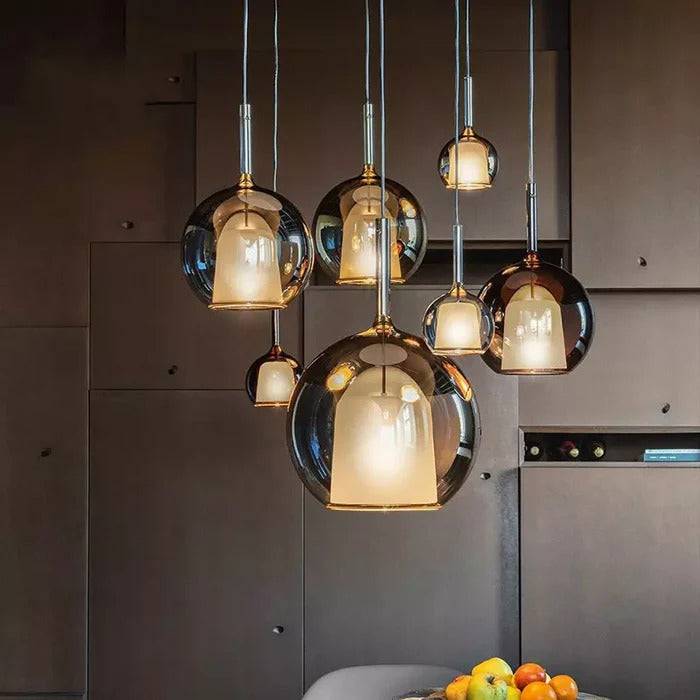 NoordLicht – Elegant Skandinavisk Taklampa - Guld / 25cm