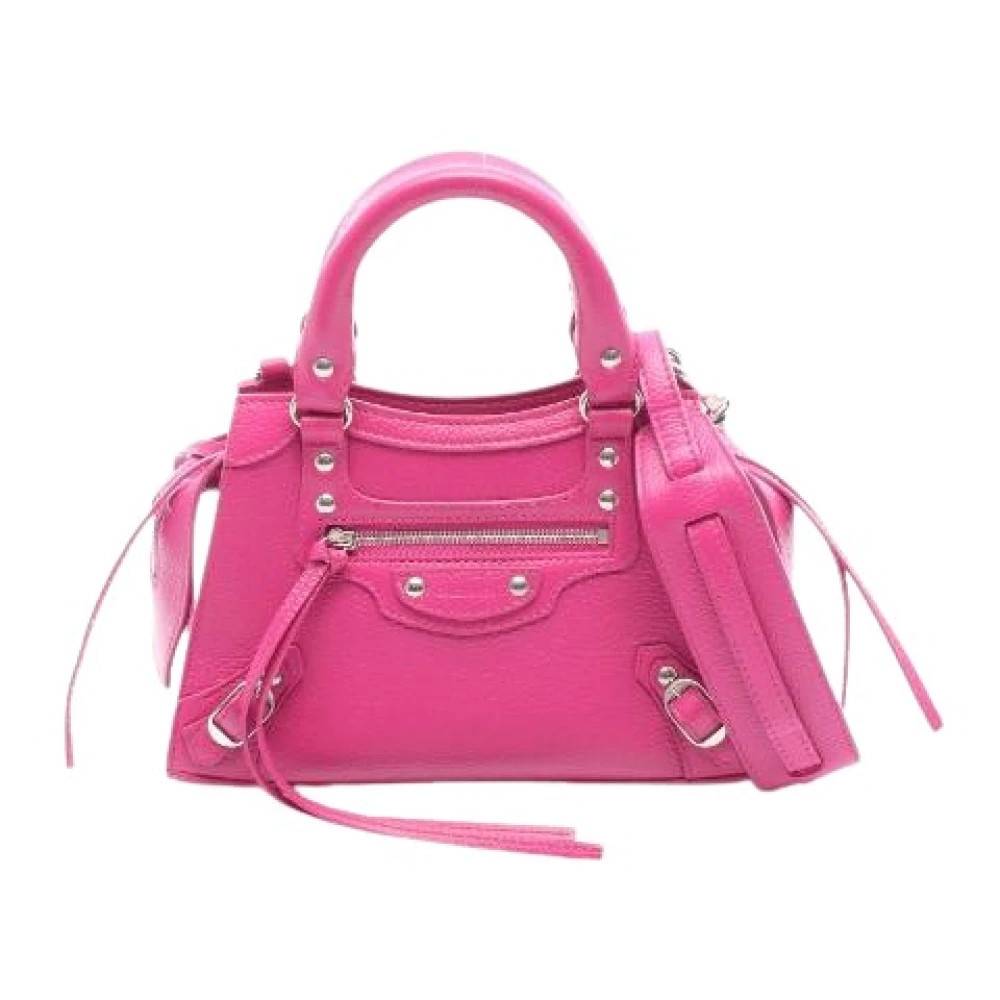 Balenciaga Vintage Pre-owned Neo Classic Nano Læder Håndtaske - Vintage - Dame - Lyserød - ONE SIZE - Læder
