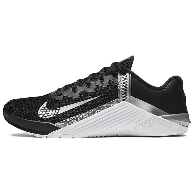 Nike Metcon 6 Svart Metallisk Silver Dam AT3160-010 cm white
