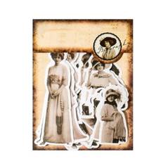 Vintage-figurer för scrapbooking-klistermärken, känslig touch, gör-det-själv-dekoration, klistermärkespapper för anteckningsböcker, fotoalbum, handgjorda kort