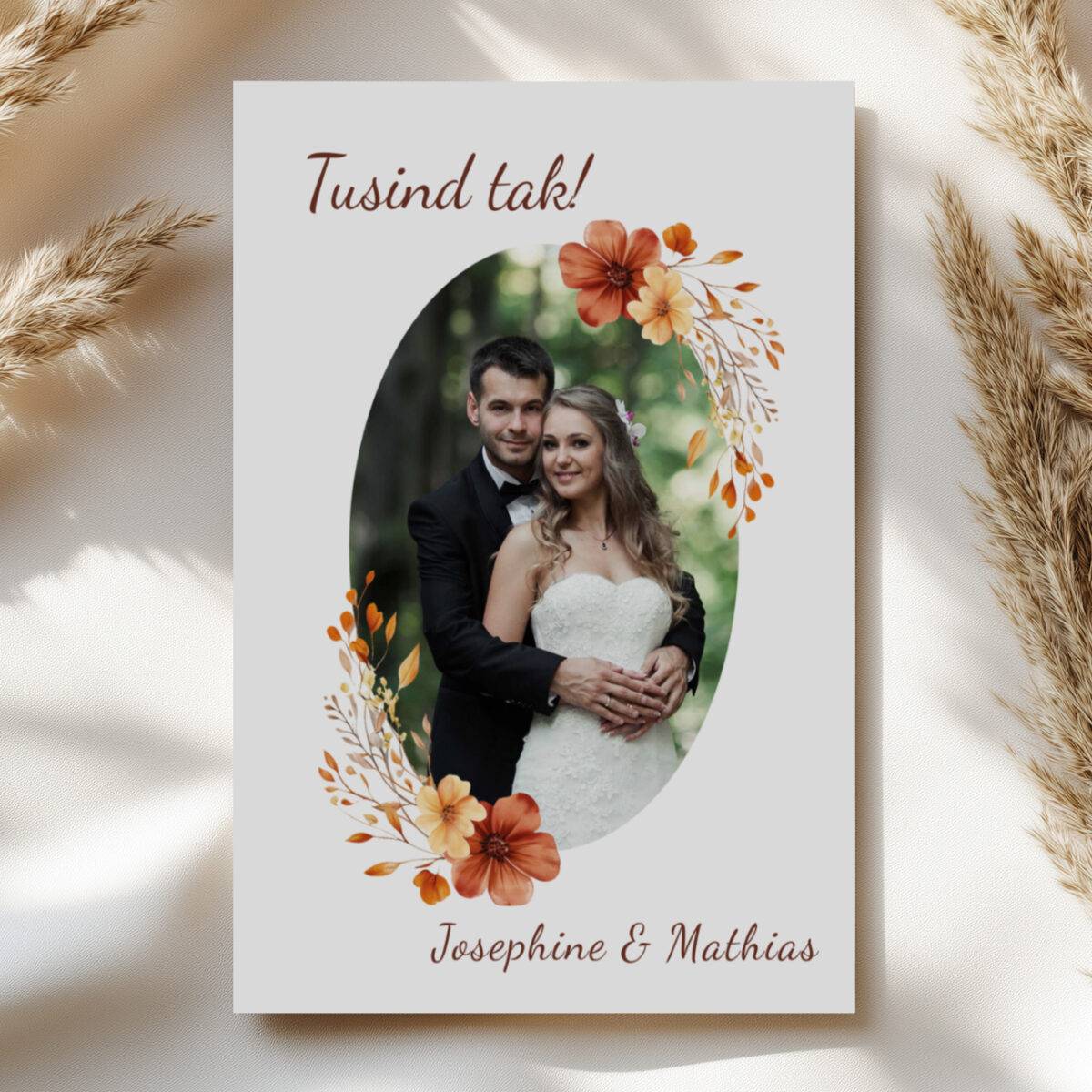 Takkekort Bryllup | Autumn Floral