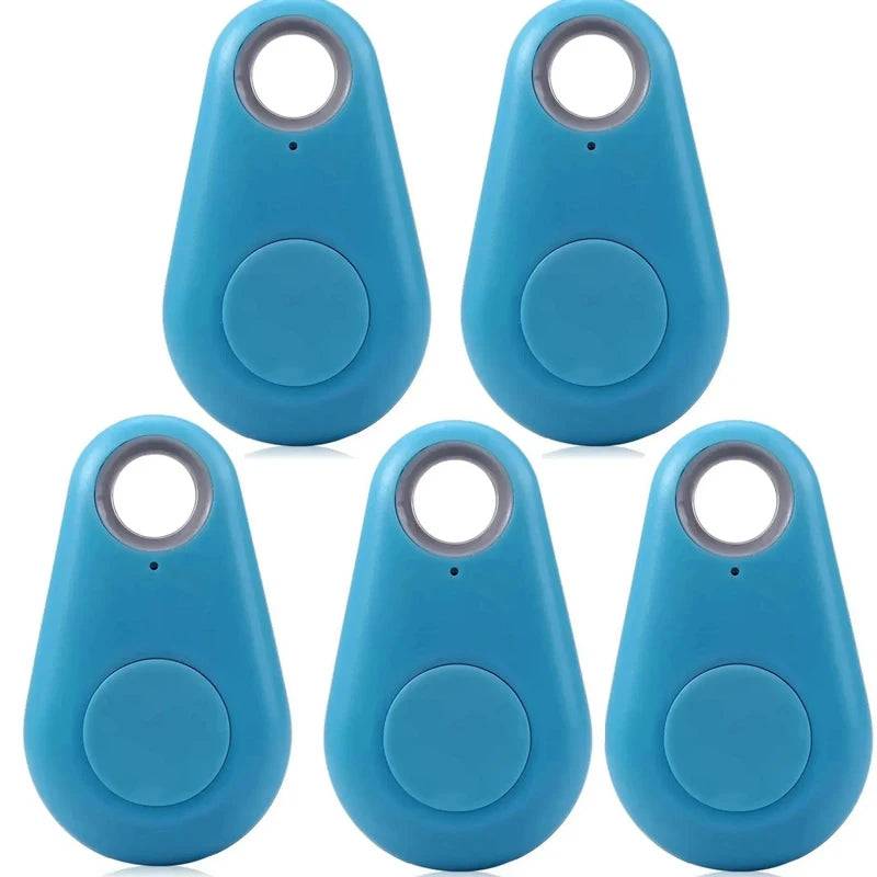 Bluetooth Anti-Lost Tracker Tags for Pets, Keys & Bags — Single to 5-Pack - 5pcs Blue