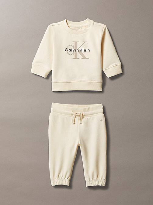 Newborn Sweatshirt and Joggers Set - White - 74(9M)