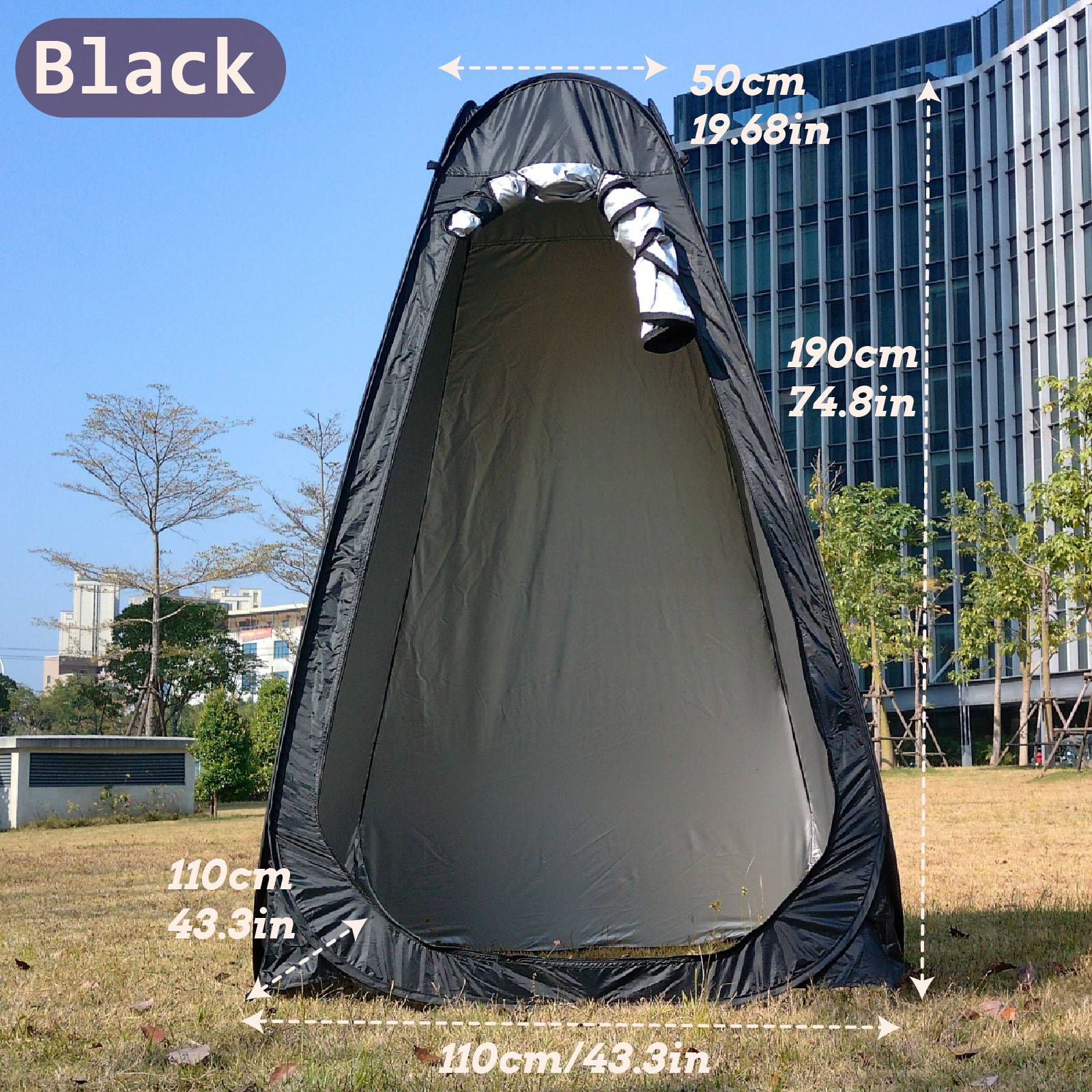 1 Pop Up Tent | Upgrade Privacy Shower Tent Portable Outdoor Sun Shelter For Toilet Camping Biking Beach With Carry Bag | Polyester Fiber, Closure, Alloy Bracket
