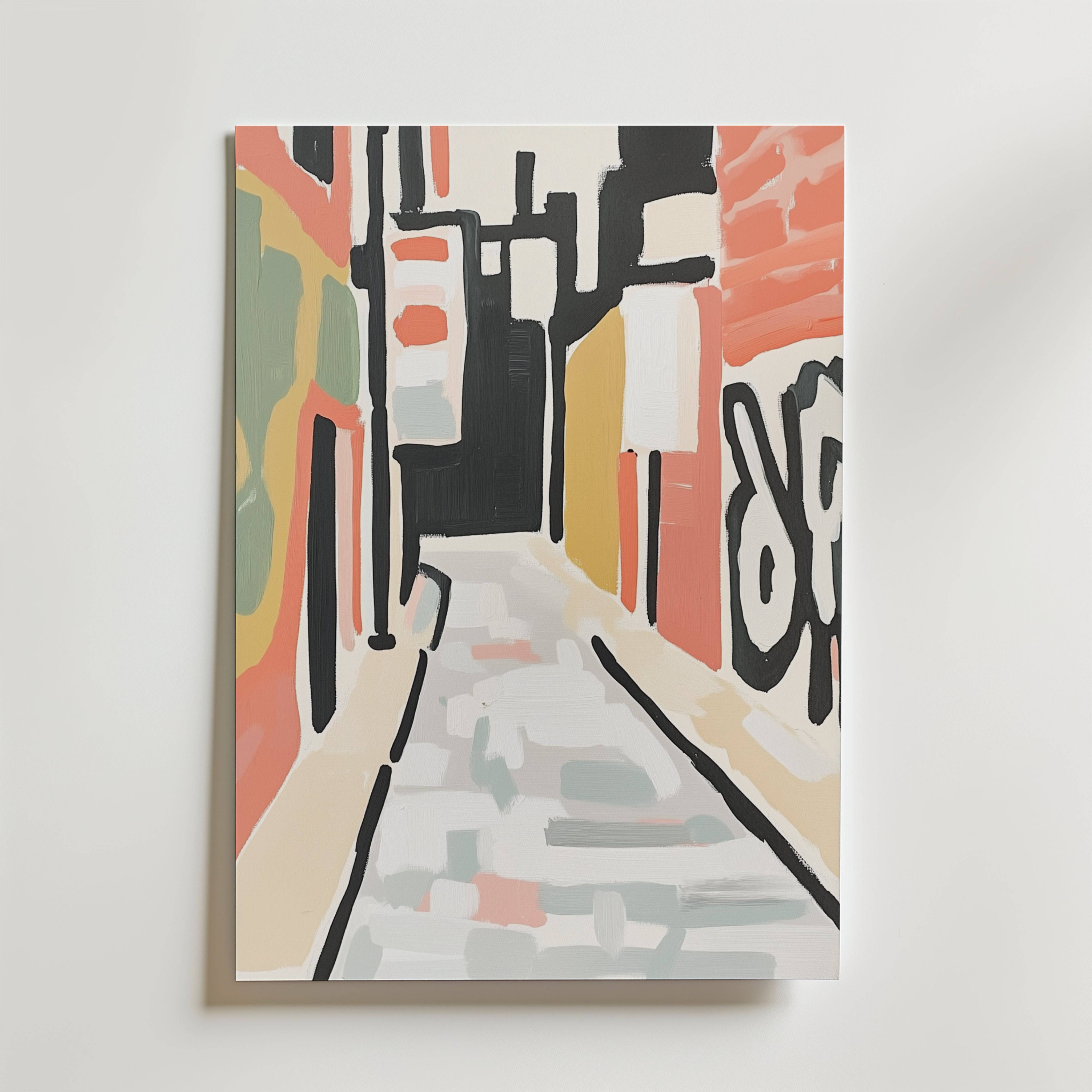 Backstreet Geometry Poster - Fine Art Poster 40x50 cm