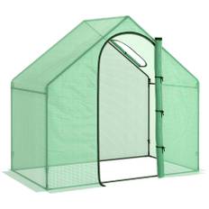 Small greenhouse Outsunny with zipper door 180x100x168 cm Green
