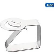 Bordsduk klipp br&#xF6;llop rund bordsduk kl&#xE4;mh&#xE5;llare diy fest hantverk bordsdekor tillbeh&#xF6;r rostfritt st&#xE5;l bordsduk grepp - 06 m&#xE5;ne