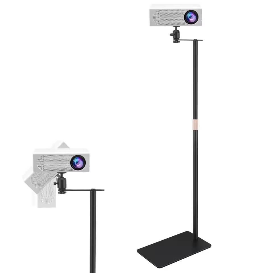 Home Carbon Steel Projector Stand,Adjustable Height 30-130cm with 360° Rotation,Max Load 5 kg,Projector Stand for Presentations