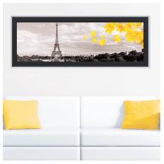 Les Trésors De Lily [P8834] - Giant Trompe l'oeil-dekal 'Paris Eiffel Tower' svart gul - 157x59 cm grå