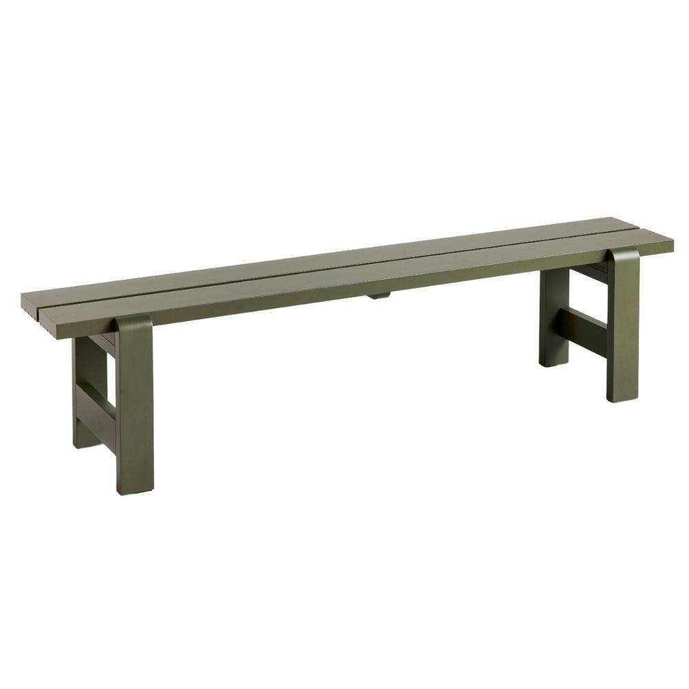 HAY Weekday Bench L190 cm Havebænk Olive WB Lacquered Pinewood