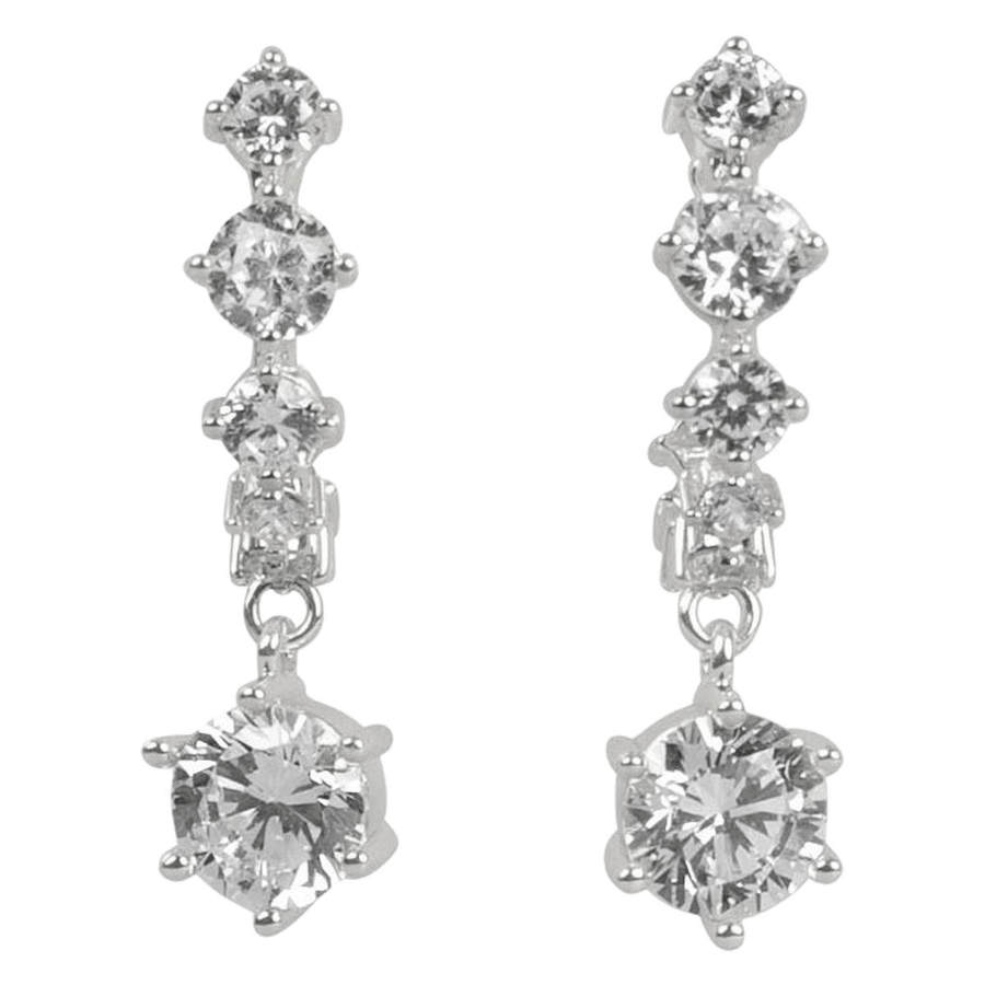 SNÖ of Sweden Night Crystal Pendant Ear Silver Clear
